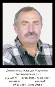 Воины Топчихинского района, участники ликвидации последствий аварии на Чернобыльской АЭС