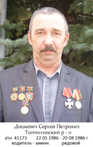 Воины Топчихинского района, участники ликвидации последствий аварии на Чернобыльской АЭС